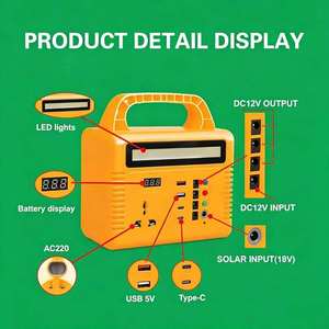 Station d'alimentation solaire portable haute efficacité KA-007B avec batterie LiFePO4 rechargeable AC/DC USB - Product Image 5