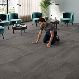 Pluto Gris Aspecto de piedra natural Premium 600x1200 Mate esmaltado completo 20mm Azulejos de porcelana gruesa Piso de pared moderno para exteriores - Product Image 1