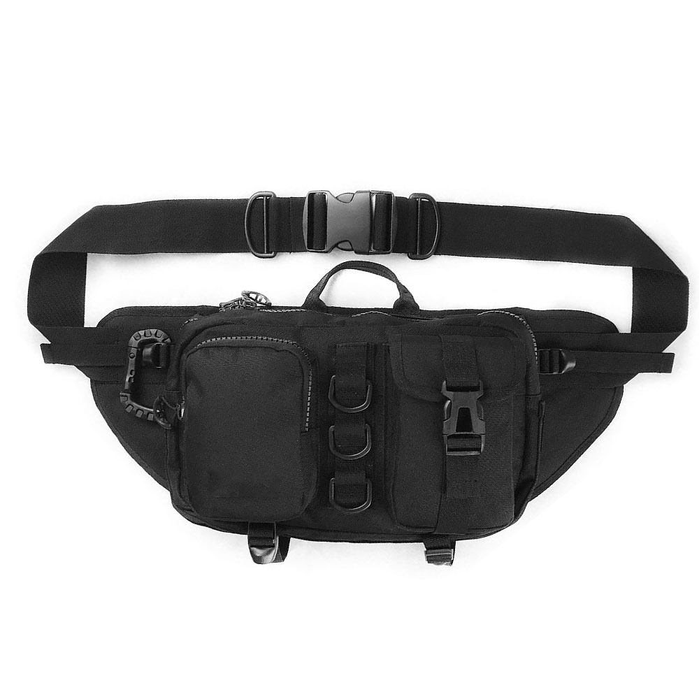 Tactical Heavy Duty Techwear Nylon shoulder bum bag sling waist bag fanny pack