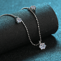 Usine En Gros Cadeau De Fête De Mariage Fine De Luxe 925 Chaîne En Argent Sterling Moissanite Pendentif Charme Collier Bijoux pour Femmes