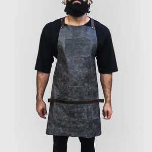 Delantal de Cuero Premium con Múltiples Bolsillos Utilitarios, Delantal de Trabajo Resistente para Manualidades, Taller, Barbería, Cocina, Jardinería - Product Image 5