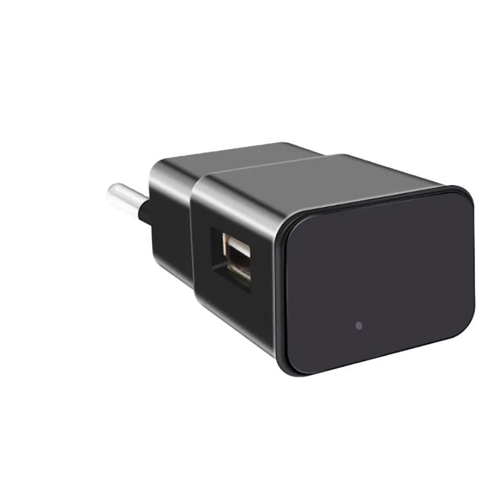 ミニカメラ1080PビデオレコーダーUS/EUプラグ充電器USB監視カメラ (WIFIホームセキュリティ隠しTF付き)