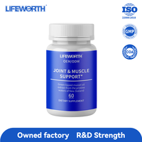 LIFEWORTH Supplément de soutien musculaire articulaire pour adultes Curcuma Boswellia Quercétine Gingembre CoQ10 Extrait d'huile de moule à lèvres vertes