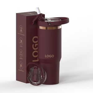 Qianchuan 32oz Stainless Steel Tumbler Double Wall Vacuum <b>Insulated</b> Travel <b>Mug</b> With Straw For Outdoor Use - Product Image 4