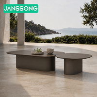 Ensemble de meubles de jardin en métal pour piscine, canapés de jardin d'extérieur, ensemble de canapés de luxe, canapé moderne en aluminium en forme de L, ensemble de canapés de salon d'extérieur
