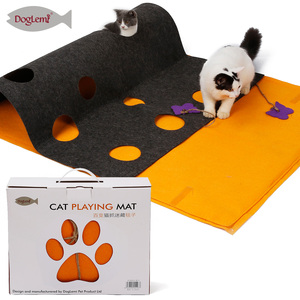 All'ingrosso nascondi e cerca tappetino fai da te attività Pet Scratching Mat Burrow coperta Cat Training Tunnel - Product Image 1