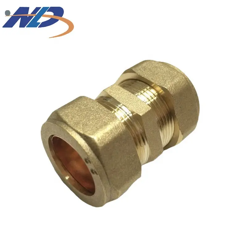 Nailida OEM 15*15 22*22 Airpert Conditioner System Compression BSPP Brass Hose Fittings Straight Coupling