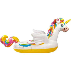 Bouée gonflable géante licorne, radeau de piscine à chevaucher avec poignées, jouet aquatique d'été pour adultes et enfants - Product Image 2