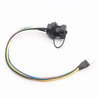 Connecteur étanche M20-TYPE-C femelle à montage sur panneau vers TYPE-C mâle 0,2M
