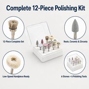 Kit de polissage de résine dentaire de qualité stable, 12 pièces par boîte - Kit de polissage de résine composite - Product Image 1