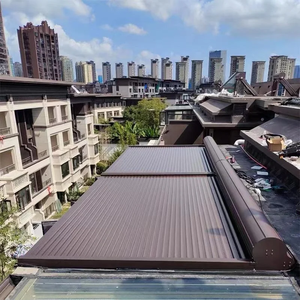 Lames <span class=keywords><strong>de</strong></span> store <span class=keywords><strong>enroulable</strong></span> en alliage d'aluminium <span class=keywords><strong>de</strong></span> conception moderne <span class=keywords><strong>de</strong></span> 55 mm avec protection UV pour les portes d'extérieur Moyen-Orient - Product Image 4