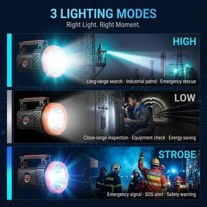 Projecteur LED portable haute puissance P50 1500m longue portée pour la recherche, le sauvetage, la patrouille en extérieur, rechargeable par Type-C - Product Image 4