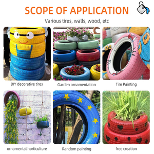 La vernice dipinta ecologica a base d'acqua artistica è adatta per la superficie della parete, il giardinaggio di pneumatici, ecc - Product Image 4