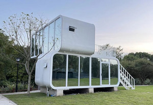 Maison capsule préfabriquée moderne de style Apple Cabin |   Maisonnette modulaire mobile en conteneur pour hôtel, bureau et camping, fabriquée en Chine - Product Image 3