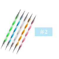 Kit de Nail Art Tamax NAK014 15pcs Pinceaux Liner 5pcs Stylos à Points 10 Feuilles de Papier Doré Strass Décoration Ensemble de Manucure