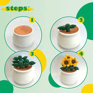 Kit de <span class=keywords><strong>Arcilla</strong></span> de Secado al Aire Ultra Ligera para Niños, 12 Suculentas en Maceta, <span class=keywords><strong>Arcilla</strong></span> de Modelar de Colores, Set de Arte y Manualidades con Herramientas de Escultura - Product Image 6