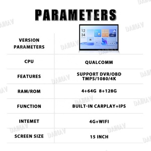 DIANAV Écran tactile vertical 15 pouces Android 12 pour Chevrolet Camaro 2010-2015, autoradio multimédia Qualcomm avec Carplay - Product Image 6