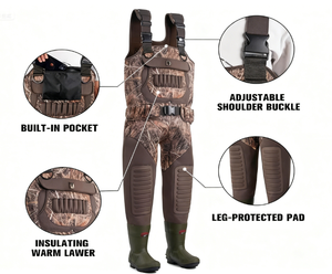 TOPIND Cómodas <span class=keywords><strong>botas</strong></span> <span class=keywords><strong>de</strong></span> pesca para <span class=keywords><strong>mujer</strong></span> Caza e impermeable Chest Wader para hombres Stocking Foot 600G Aislamiento con <span class=keywords><strong>botas</strong></span> - Product Image 3