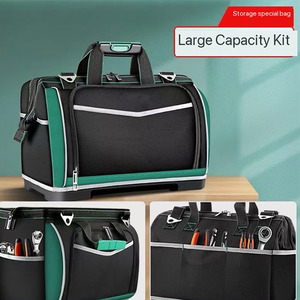 Hot Sale Custom Heavy Duty Canvas <b>Tool</b> Storage <b>Bag</b> with Adjustable Shoulder Strap Wide Mouth Design Easy Access OEM ODM Services - Product Image 6
