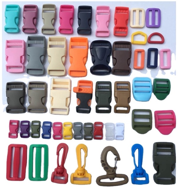 Promotion 3/8\" Belt Buckle Custom Logo Quick Release Insert Button Colorful POM Plastic from Factory Supply Wholesale