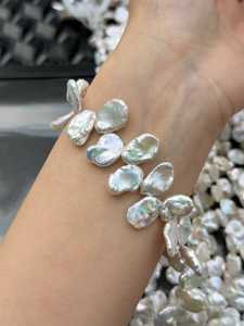 ไข่มุกน้ำจืดสีขาวธรรมชาติ <span class=keywords><strong>Edwin</strong></span> ขนาด 4-13 มม. รูปทรงบาโรก รูปทรงกลีบดอกไม้ ไข่มุกเม็ดเดี่ยวคุณภาพสูง Keshi Petal - Product Image 4