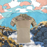 Chemise tactique à manches courtes pour homme, camouflage, pour la chasse en plein air, le combat et la randonnée, t-shirt camouflage CP