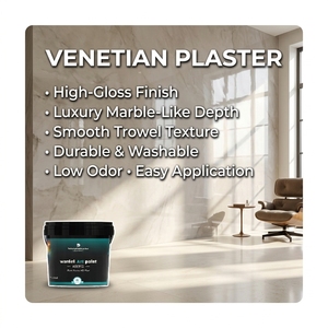 Pintura de Pared de Yeso Veneciano, Revestimiento Decorativo de Yeso Pulido, Acabado de Estuco Veneciano con Aspecto de Mármol, Yeso Liso - Product Image 1