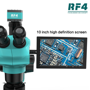 RF4 Stereo Trinocular Zoom 2K HD Camera 6565 <strong>Microscope</strong> 6.5-65x 10-inch Display Screen 144 LED Ring Light IP53 1-Year Warranty - Product Image 3