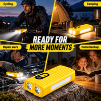 Lampe torche LED rechargeable Z838 IPX4, corps jaune en ABS, batterie 18650