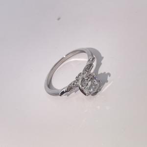 แหวนทองแดงชุบทองประดับเพชรซิคอนรูปดอกไม้สำหรับผู้หญิง เครื่องประดับแฟชั่นหรูหราสง่างาม แหวนสำหรับงานหมั้น งานปาร์ตี้ ขายส่ง - Product Image 2