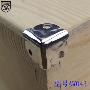 Soporte de esquina metálico de ángulo recto Anwang 043, protector de tres lados para muebles, para caja de madera - Product Image 1