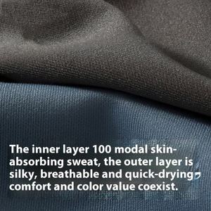 Lot de 100 boxers sans couture pour hommes, en soie 7A, avec entrejambe doublé antibactérien, en modal, couleur contrastée AB, respirants, taille mi-haute - Product Image 2