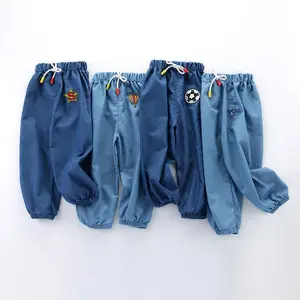 Großhandel Kinder jeans Sommer Jungen Hosen Cartoon bestickte leichte Jeans hosen Fabrik Direkt verkauf