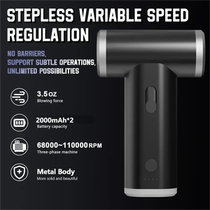 110000 tr/min ventilateur à jet de violence sans brosse plumeau à <span class=keywords><strong>air</strong></span> électrique ventilateur Turbo Portable poussière propre ventilateur à jet <span class=keywords><strong>comprimé</strong></span> à main - Product Image 2