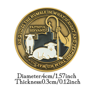 Mục sư đánh giá cao món quà đồng mạ khiêm tốn Đầy Tớ Christian cầu nguyện Tôn Giáo Token món quà lưu niệm trang trí nhà đồng xu - Product Image 2
