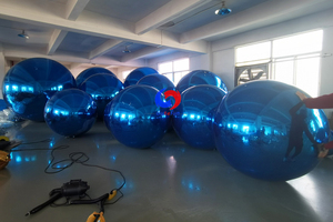 Happy Valentine's Day Decoration Big Shiny Blue Balls Or, Argent, <span class=keywords><strong>Bleu</strong></span> Géant Gonflable Scintillant Jumbo Mirror Orbs - Product Image 4