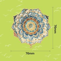 Miroir portable en alliage à motif classique de Dunhuang, style caisson, créatif, tendance culturelle nationale, mini compact, cadeau
