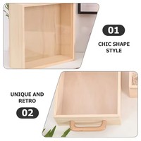 Boîte-cadeau en bois à couvercle transparent avec récipient décoratif pour le stockage des fournitures de fête et la vitrine pour une utilisation en pot