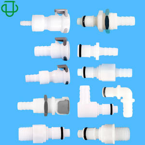 JU Collection POM Plastic 90-Degree Elbow <b>Quick</b> Connect With Valve For Rubber Hose 6.4-10mm - Product Image 3