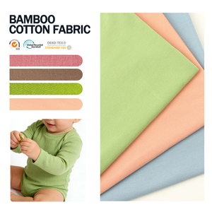 Tissu jersey en coton biologique de bambou tricoté sur mesure, doux et uni, avec élasthanne pour t-shirts d'enfants - Product Image 6
