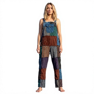 SK NOOR SONS Présent : Combinaison Bohème Femme Taille Haute avec Décoration Vintage 100% Coton Respirant Écologique - Product Image 1