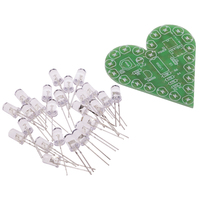 Kit de bricolage Lampe respirante en forme de cœur Kit LED respirant DC 4V-6V Rouge Blanc Bleu Vert Production électronique DIY pour l'apprentissage