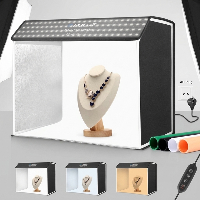 PULUZ Portable Photo Studio Light Box 60x40cm Cuboid Photography Tent Kit with 4 Backdrops
