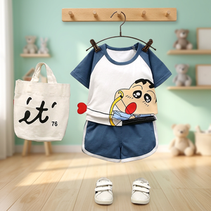 Conjuntos de Ropa para Niños Estilo Vintage, Modelo MOMO 67 2019, Nuevo Diseño, Personalizados para Bebé Niño, Tela Sólida 100% Algodón Denim O.E.M. - Product Image 2