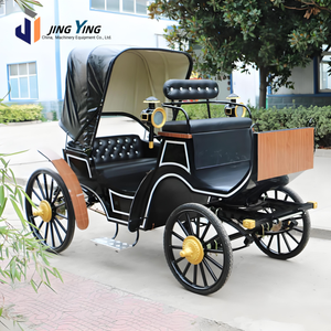 Chariot de poney à petite structure en acier de style européen pour le transport spécial de <span class=keywords><strong>2</strong></span> personnes dans les parcs et zones touristiques - Product Image 1