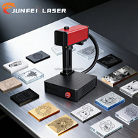 Grabador Láser de Fibra Óptica Portátil Mini 3D JUNFEI con Diodo de Luz Roja de 5W, Impresora Láser para Marcar Plástico y Metal para Diversos Usos
