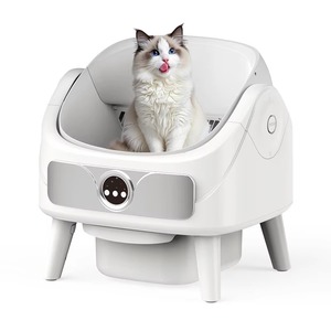 Bac à litière automatique surdimensionné et silencieux, anti-éclaboussures, autonettoyant, pour un environnement familial paisible et des chats en bonne santé - Product Image 1