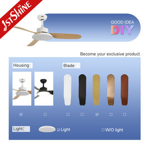 1stshine ventilateur de plafond led prix compétitif ABS pales smart wifi contrôle choix ventilateur de plafond d'hôtel - Product Image 4