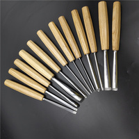 Ensemble d'outils de ciseau à main pour le travail du bois, ensemble de 12 pièces, Gouges professionnelles pour le travail du bois avec sac en toile