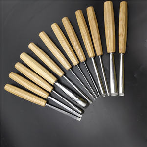 12pcs木工雕刻手工凿子工具套装专业木工凿子，带帆布袋包装 - Product Image 2